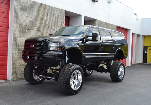 Lifted Ford Excursion Black