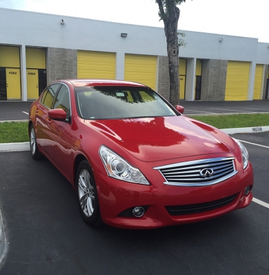 Infiniti G37 Red Maintenance Cleaning