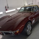 Classic Corvette Stingray in burgundy for wash and paint protection