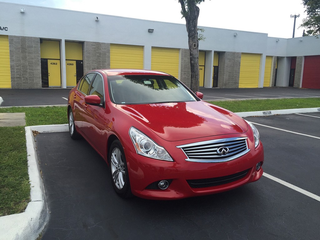 Infiniti G37 Red Maintenance Cleaning